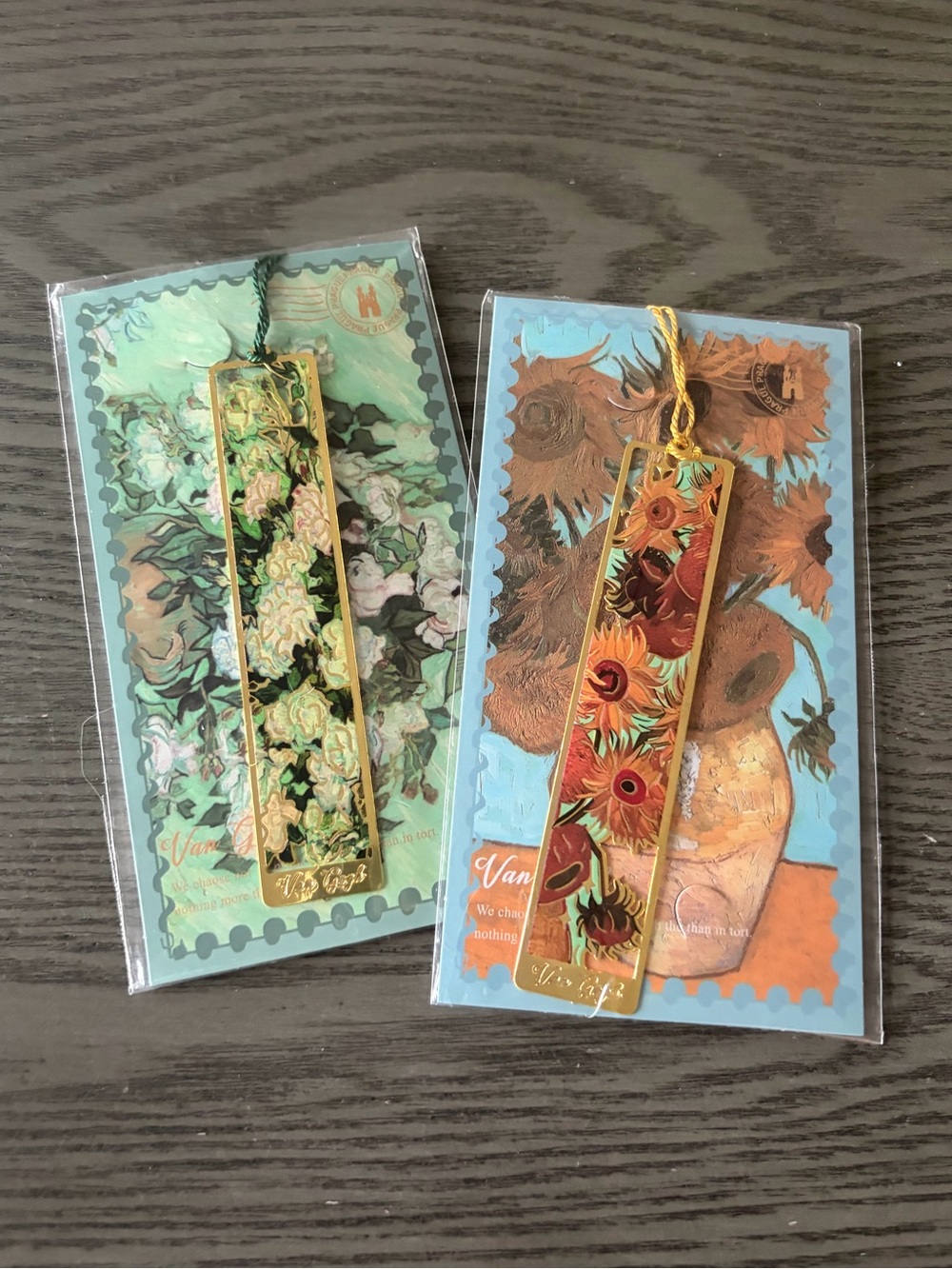 Van Gogh Small Die Cut Metal Bookmarks